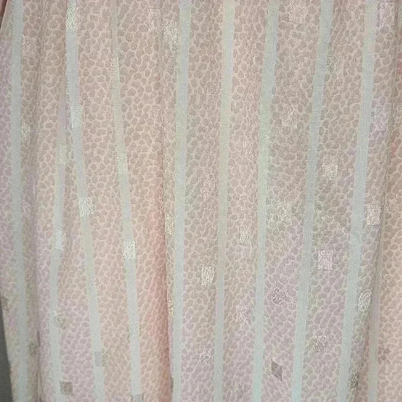 Vintage Satin Polyester Light Pink Stripe Dress Size Small‎ - Picture 2 of 8